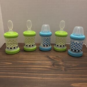 Sassy Baby Food Nurser Set of 5 Count Cereal Feeder 4oz Bottles Nipple Spoon Kid